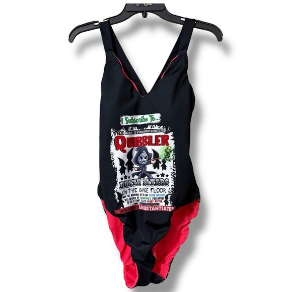 Harry Potter swimsuit The Quibbler Death Eaters Daily Prophet handmade swimsuit - Picture 1 of 12
